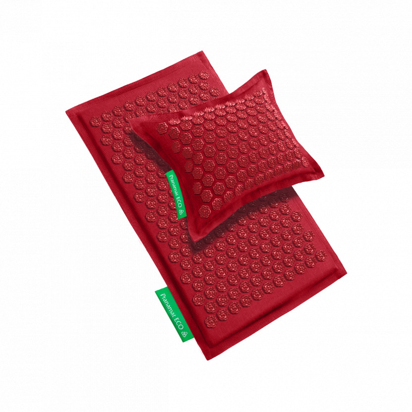 Pranamat ECO Mat + Pillow Dark Red